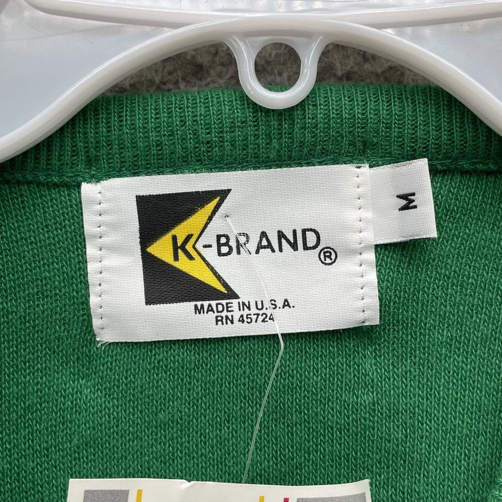 Vintage Old Stock K-Brand Sweater Medium Green Academia Tennis Preppy MadeUSA‎